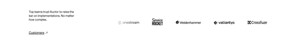Auctor | AI System of Action for Software Implementations - Landing design inspiration