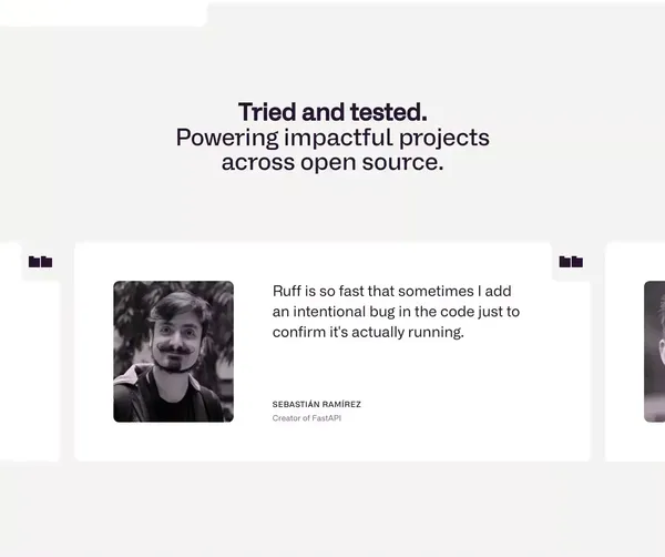 Astral: Next-gen Python tooling - Landing design inspiration