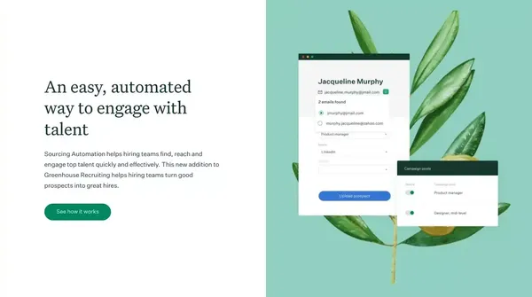 Bewerbermanagementsystem und Recruiting-Software | Greenhouse - Landing design inspiration