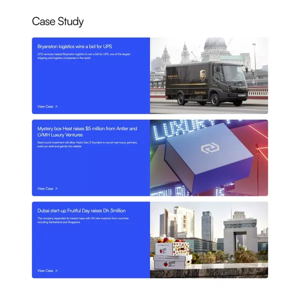 CFO Ventures - Landing design inspiration