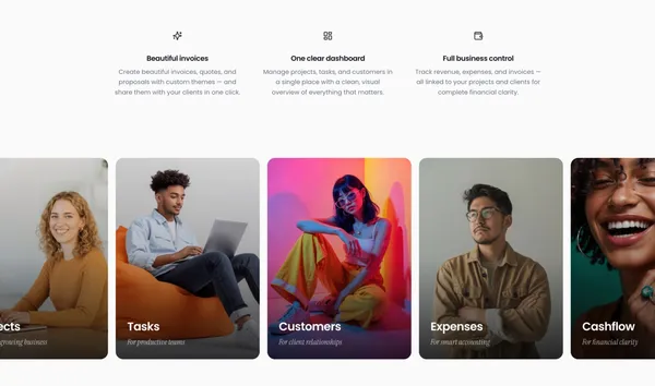 Runey — Invoices, Projects & Clients in One Place - Landing design inspiration