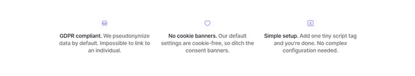 Visitors - Privacy-friendly Google Analytics alternative - Landing design inspiration