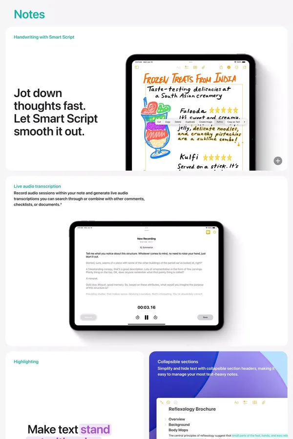 iPadOS 18 Preview - Apple - Landing design inspiration