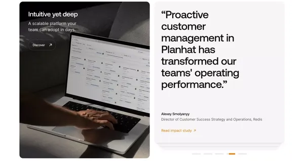 Planhat | The Customer Platform - Landing design inspiration