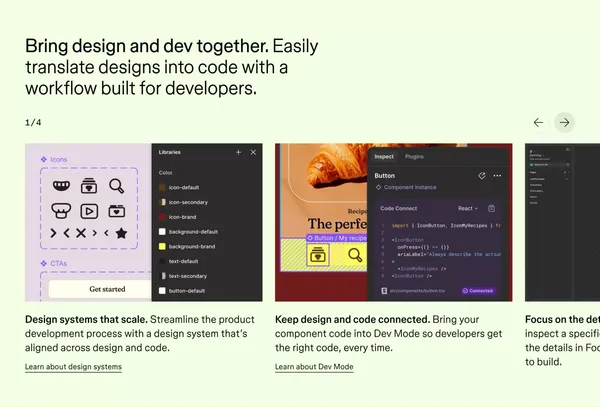Figma: The Collaborative Interface Design Tool - Landing design inspiration