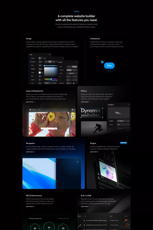 Framer - The internet is your canvas - Landing design inspiration