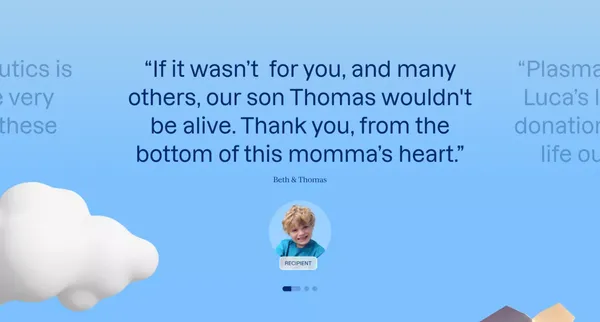 Rise Plasma | Earn More for Every Plasma Donation - Landing design inspiration