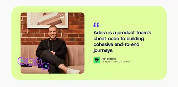 Adora: Visualize your entire product experience - Landing design inspiration