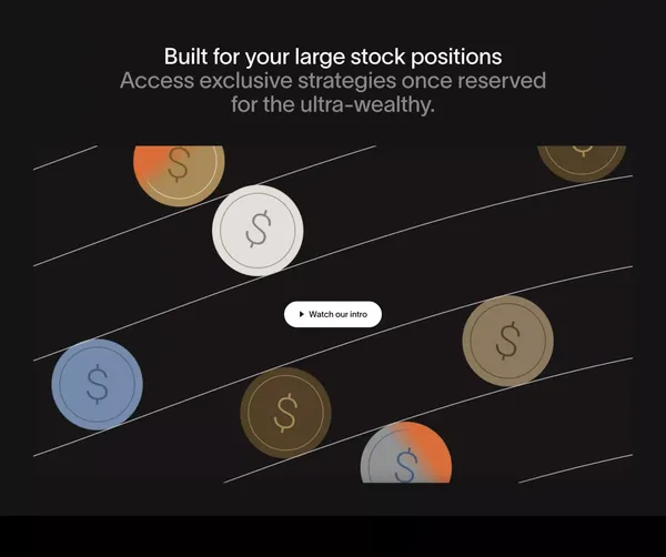 Cache | A modern brokerage for your large stock positions - Landing design inspiration