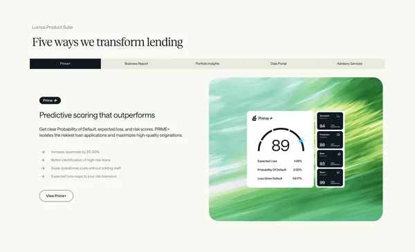 Lumos - Landing design inspiration