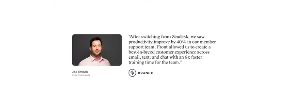 Front - The Platform for Exceptional Customer Service at Scale - Landing design inspiration