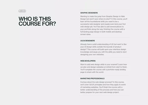 Intro to Web Design - Landing design inspiration