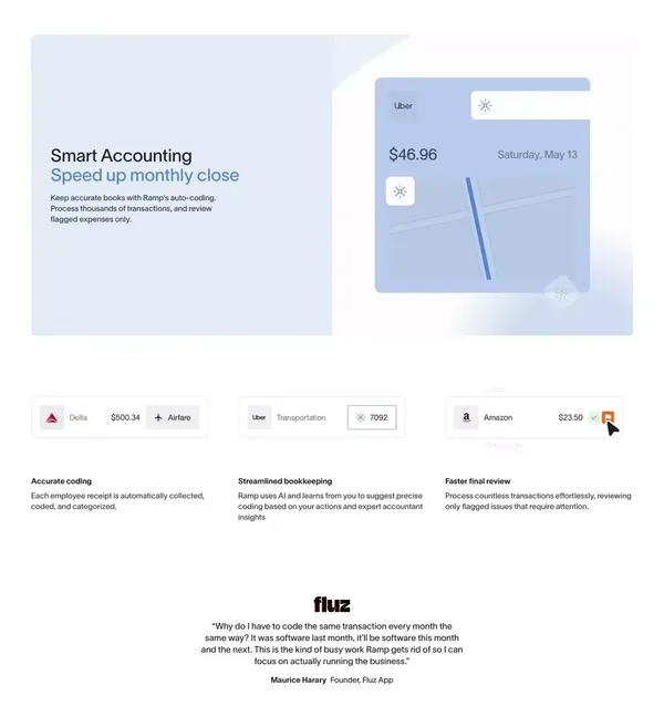The Future of AI in Finance is Here | Ramp Intelligence - Landing design inspiration