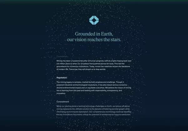Hades Mining - Landing design inspiration