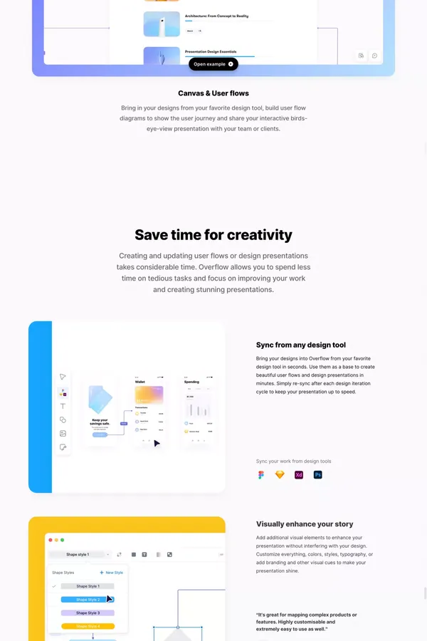 User flows for product and design teams | Overflow - Landing design inspiration