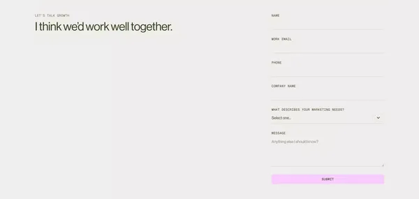 Fractional Growth Marketing for Early-Stage Startups - Landing design inspiration