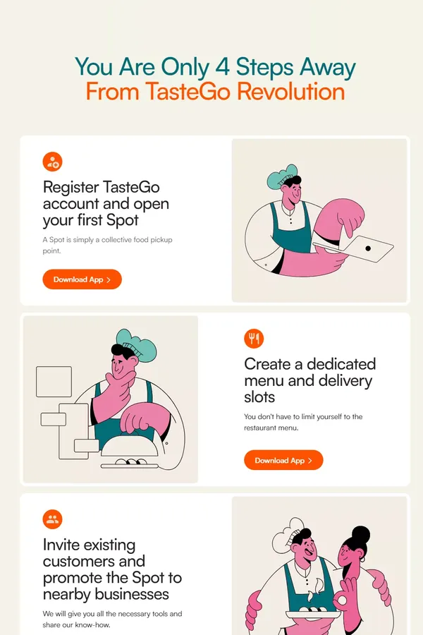 TasteGo - Landing design inspiration