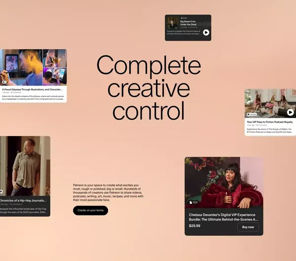 Patreon - Landing design inspiration