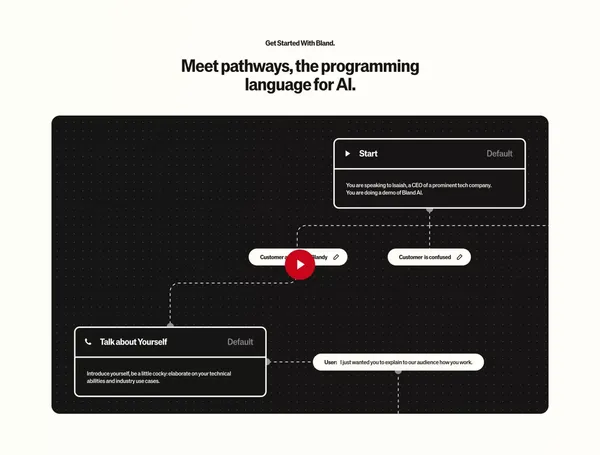 Bland AI | Automate Phone Calls with Conversational AI for Enterprises - Landing design inspiration