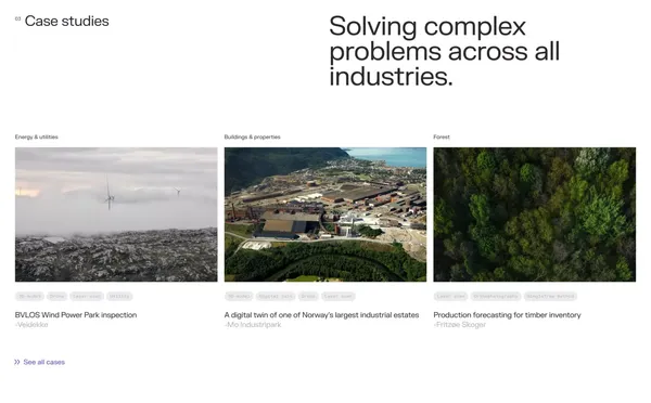 Serving the world with insights beyond data | Field - Landing design inspiration
