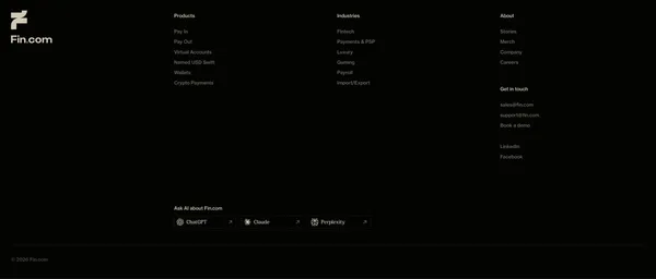 Fin — Global Money Movement | Fin.com - Landing design inspiration