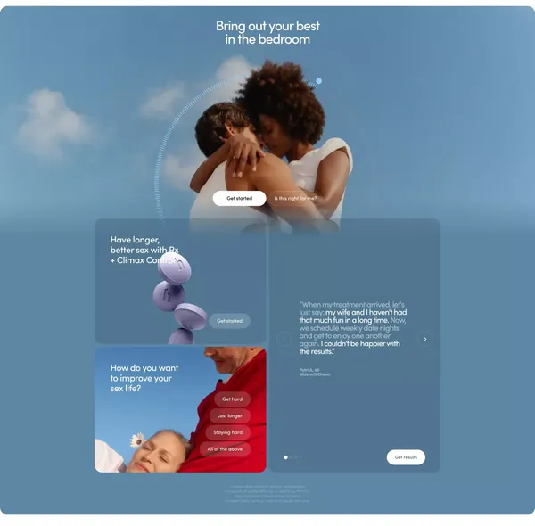 Telehealth for a healthy, handsome you | hims - Landing design inspiration