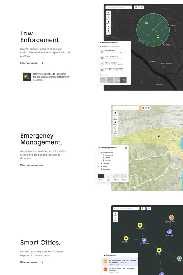 The Advanced Public Safety Platform | Peregrine - Landing design inspiration