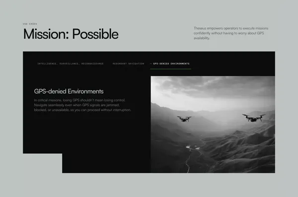 THESEUS - Landing design inspiration