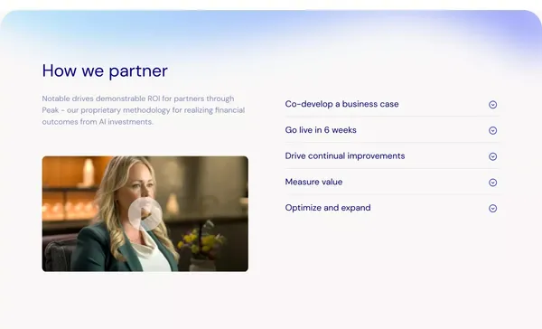 Notable | The AI Platform for Healthcare Operations - Landing design inspiration