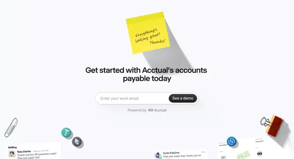 Acctual - Landing design inspiration