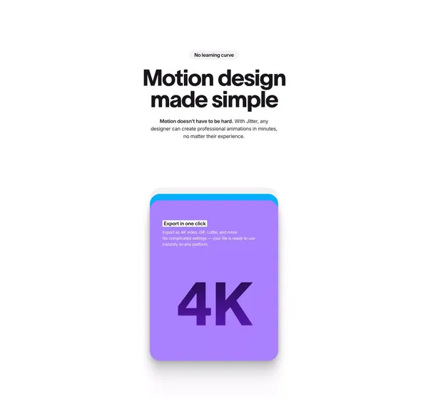 Jitter ·  A fast and simple motion design tool on the web - Landing design inspiration