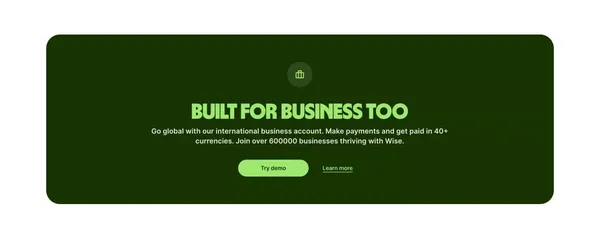 Wise: The international account | Money without borders | Wise Germany - Landing design inspiration