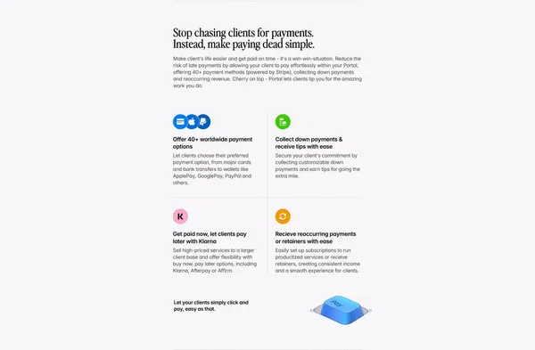 Portal - your beautiful freelance toolkit - Landing design inspiration