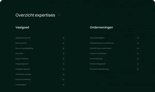 De Advocaten van Van Riet - Vastgoed & Ondernemingen - Portfolio design inspiration