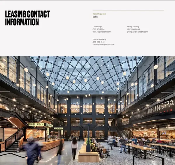 Catalog Dining and Shopping - Willis Tower - Landing design inspiration