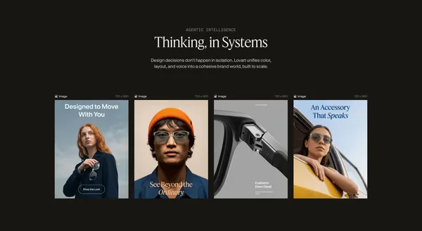 Lovart: The World's First AI Design Agent | Automated Graphic Design Platform - Landing design inspiration