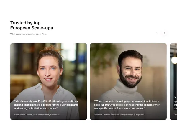 Unlock the power of modern Procurement | Pivot - Landing design inspiration