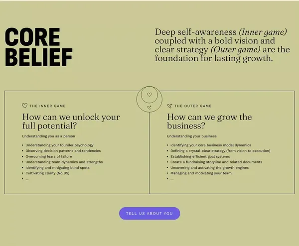 Uplift Founders - Coaching & Mentoring for Startups - Landing design inspiration