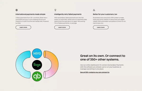 Online Payment Processing Solution | GoCardless - Landing design inspiration
