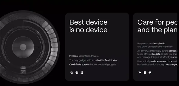 XPANCEO | eXtended Computing (XC) contact lenses - Landing design inspiration