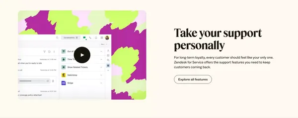 Zendesk - Landing design inspiration