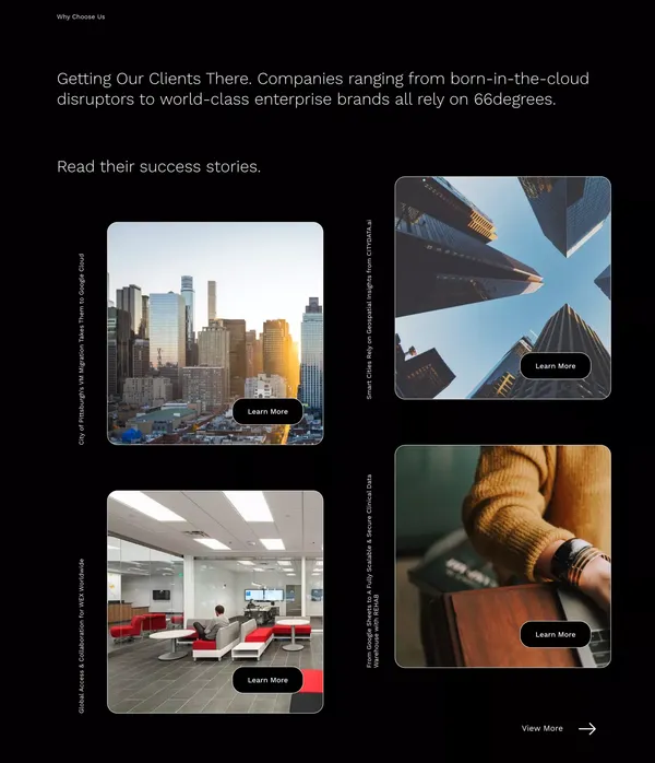 66degrees | Google Cloud Partner - Landing design inspiration