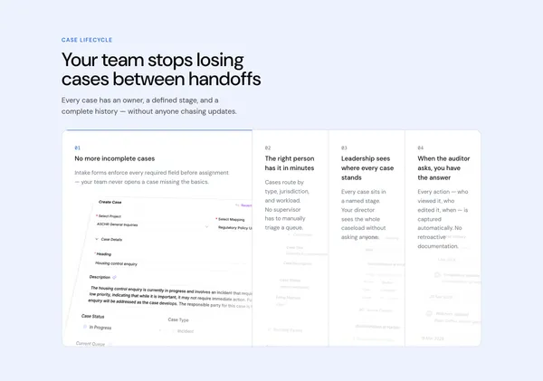 Avikto — Case Management for Regulated Teams - Landing design inspiration