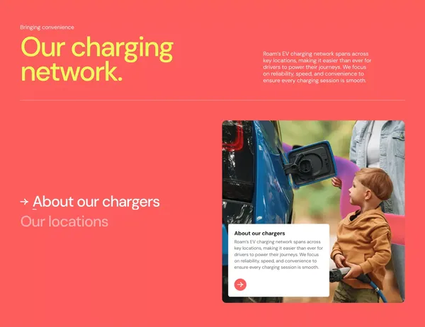 Roam Charging - Landing design inspiration