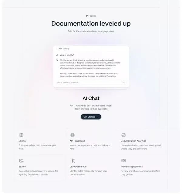 Mintlify - The modern standard for documentation - Landing design inspiration