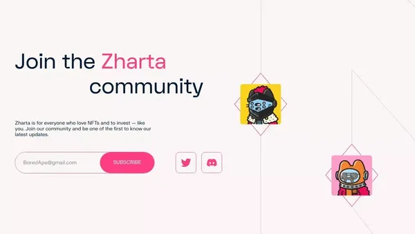 Zharta | Real-time NFTs loans platform - Landing design inspiration