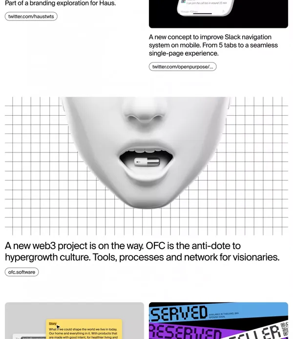 Order from Chaos - Portfolio design inspiration