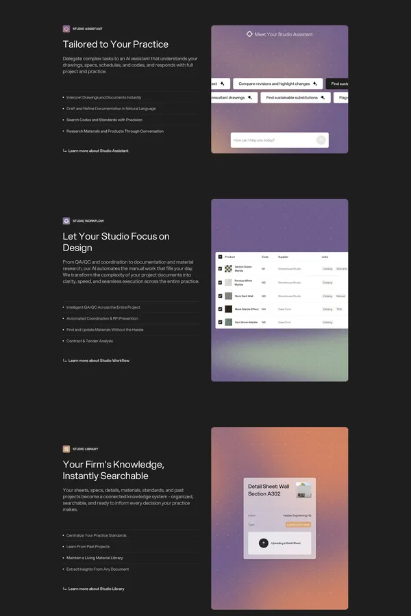 Avoice | AI Workspace For Architects | Request a Demo Today - Landing design inspiration