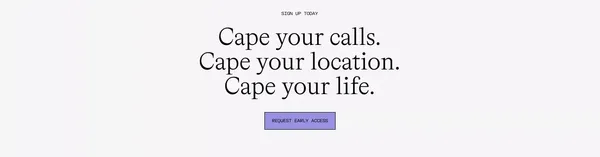 Cape - Landing design inspiration