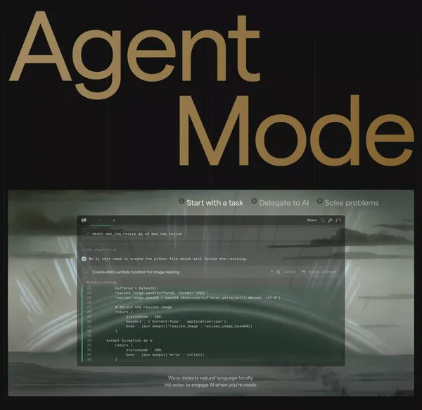 Warp: The intelligent terminal - Landing design inspiration